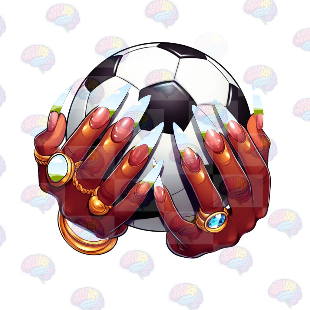 Drag-and-Drop Sports Hands Bundle: Custom Nail & Ring Frames for Canva - Game Day Graphics