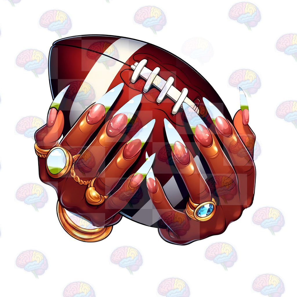 Drag-and-Drop Sports Hands Bundle: Custom Nail & Ring Frames for Canva - Game Day Graphics