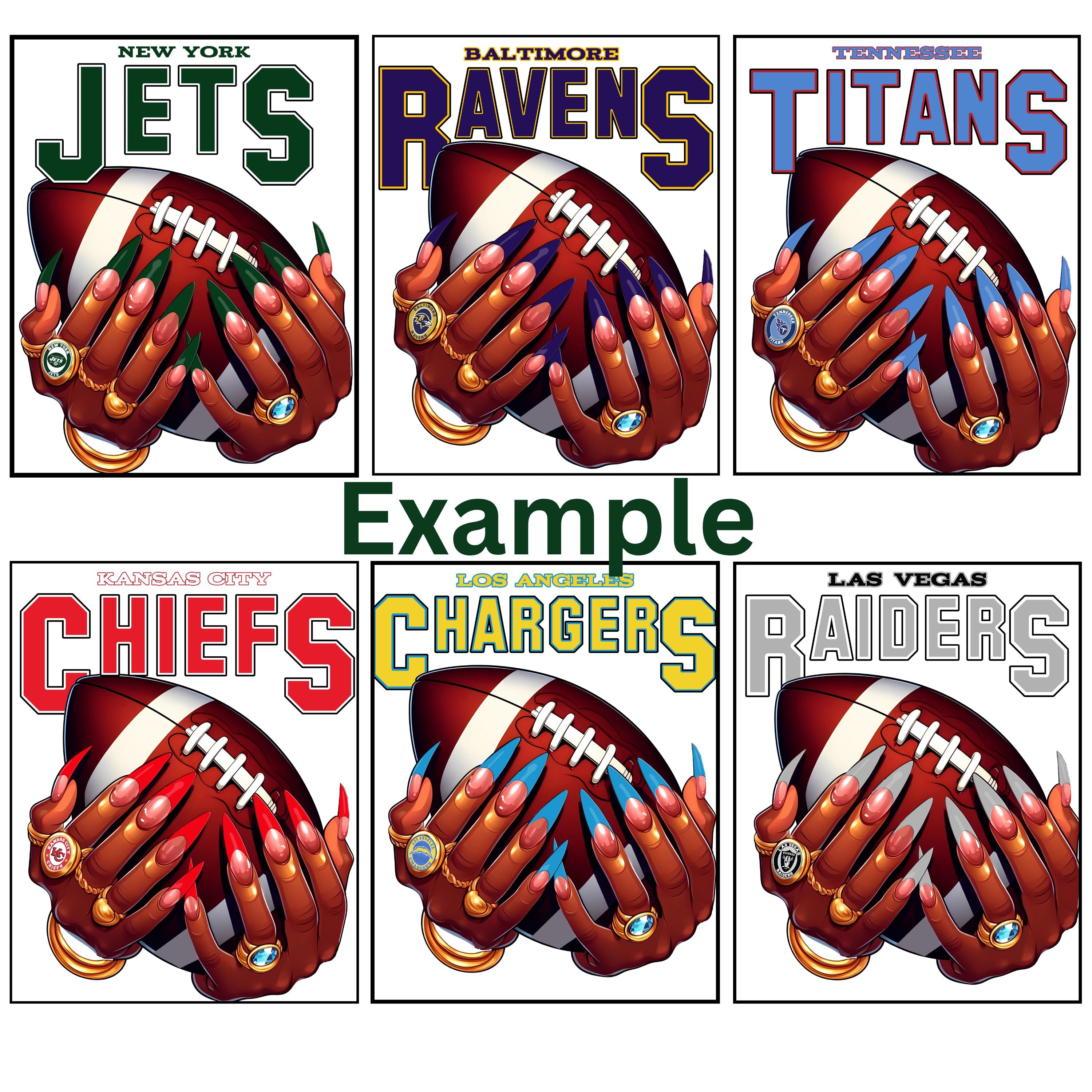 Drag-and-Drop Sports Hands Bundle: Custom Nail & Ring Frames for Canva - Game Day Graphics