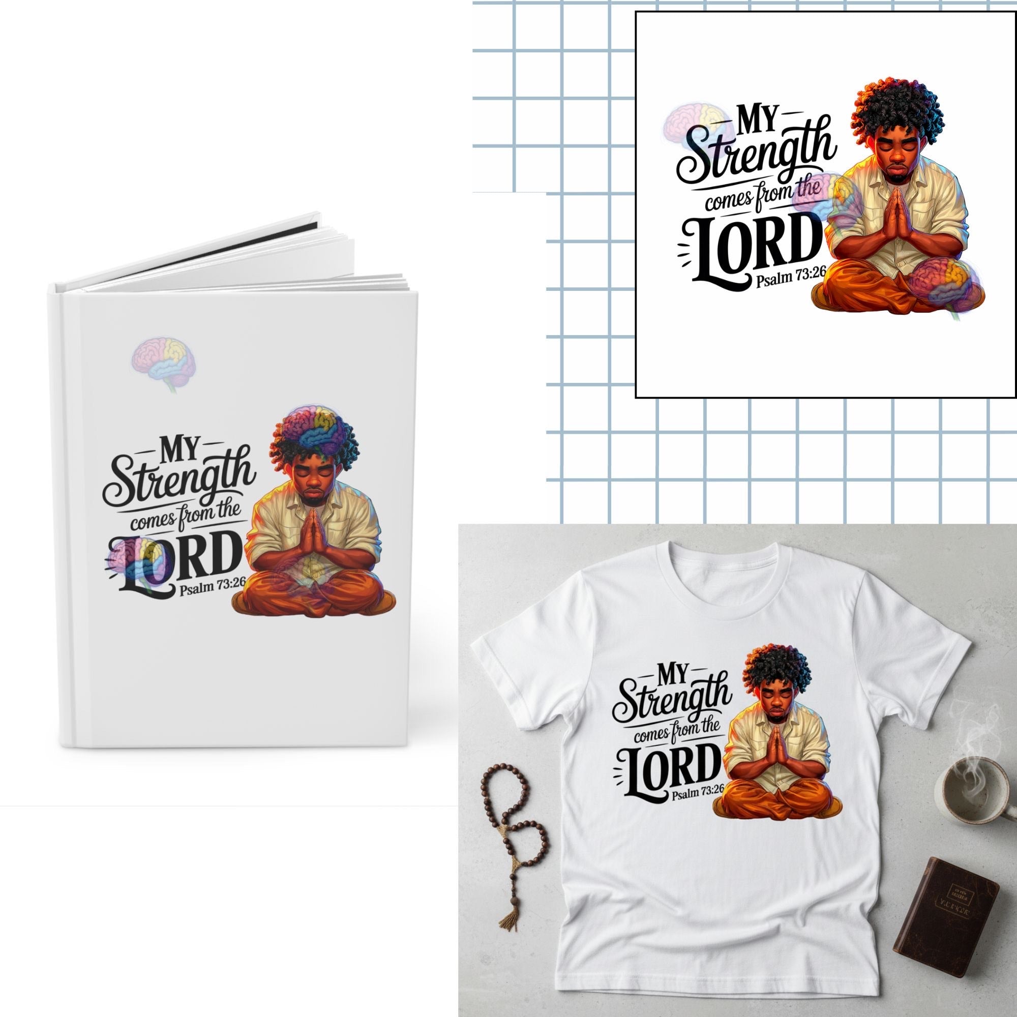 Ultimate Prayer Graphics Kit: 150 Praying Figures & Bible Verse Templates for POD & Journals