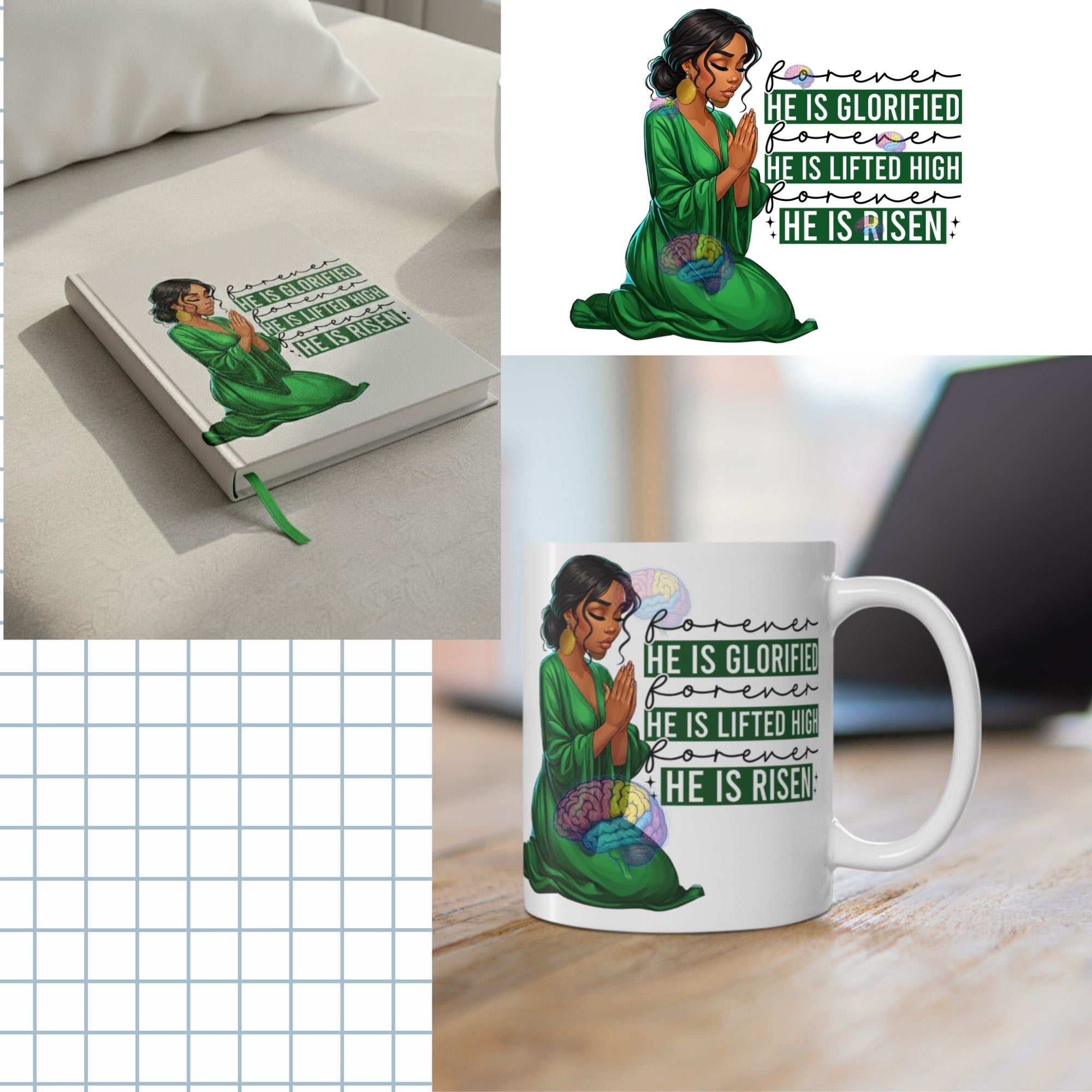 Ultimate Prayer Graphics Kit: 150 Praying Figures & Bible Verse Templates for POD & Journals